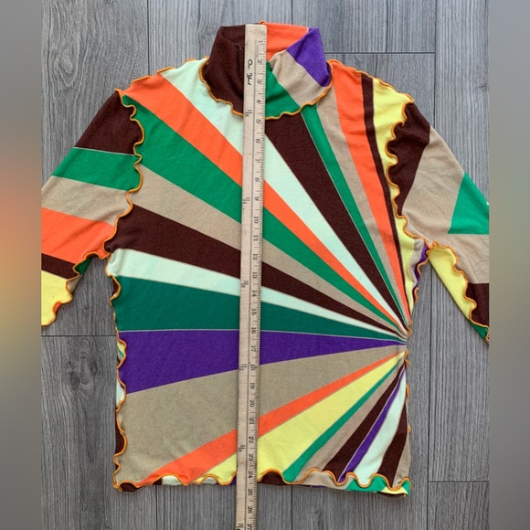 Siedre‎ Cody Graphic Print High Neck Top In Multicolor Size Small - Picture 5 of 16